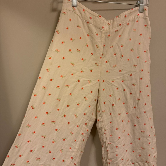 Anthropologie Feather Bone Womens Talese Cherry Wide Leg Pants - Picture 6 of 8